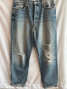 MOTHER The Huffy Skimp  distressed High-Rise Relaxed Jeans Sz 32 NWOT